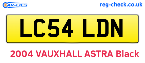 LC54LDN are the vehicle registration plates.