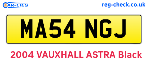 MA54NGJ are the vehicle registration plates.