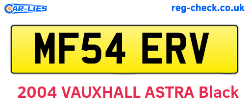 MF54ERV are the vehicle registration plates.