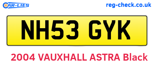 NH53GYK are the vehicle registration plates.