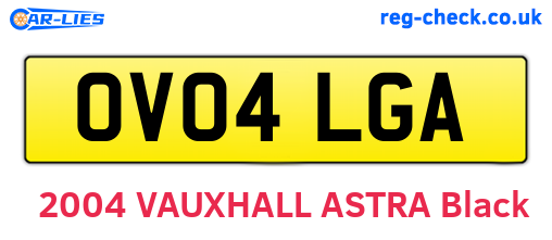 OV04LGA are the vehicle registration plates.