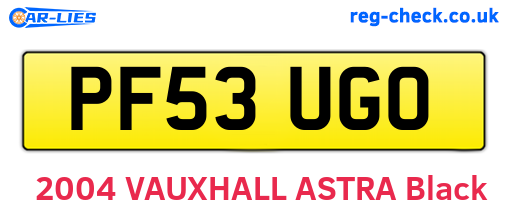 PF53UGO are the vehicle registration plates.