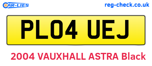 PL04UEJ are the vehicle registration plates.