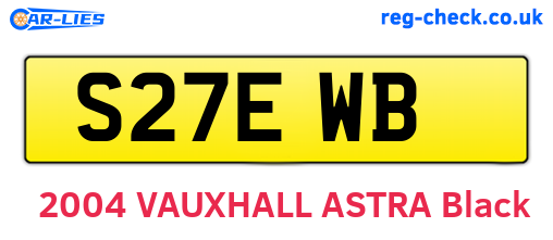 S27EWB are the vehicle registration plates.