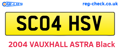 SC04HSV are the vehicle registration plates.