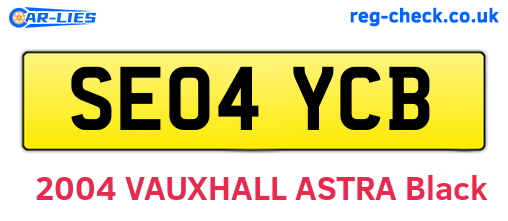 SE04YCB are the vehicle registration plates.