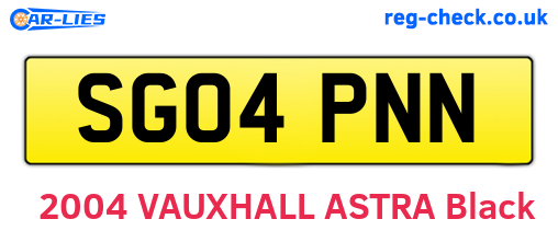SG04PNN are the vehicle registration plates.