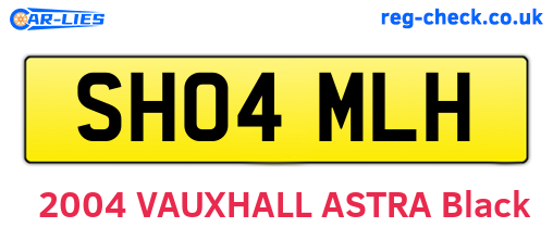 SH04MLH are the vehicle registration plates.
