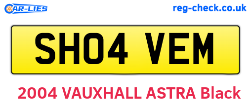 SH04VEM are the vehicle registration plates.