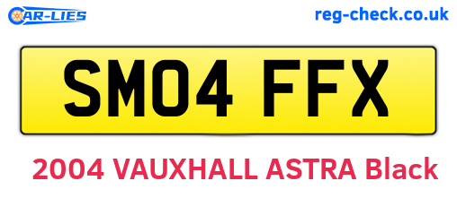 SM04FFX are the vehicle registration plates.