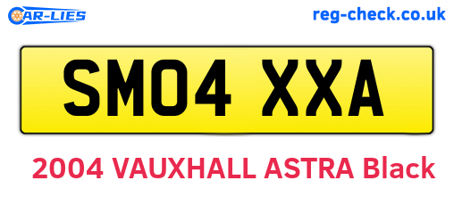SM04XXA are the vehicle registration plates.