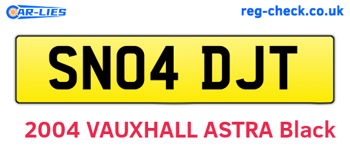 SN04DJT are the vehicle registration plates.
