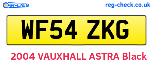 WF54ZKG are the vehicle registration plates.