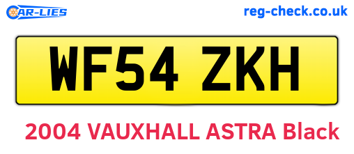 WF54ZKH are the vehicle registration plates.