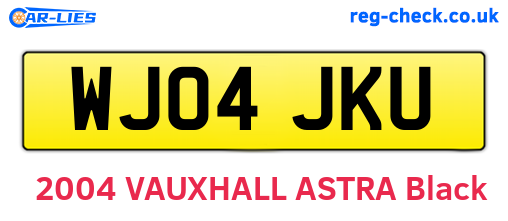 WJ04JKU are the vehicle registration plates.