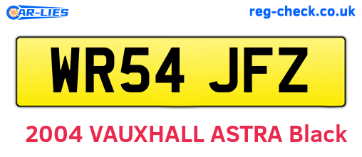 WR54JFZ are the vehicle registration plates.