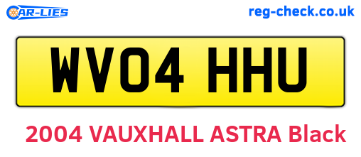 WV04HHU are the vehicle registration plates.