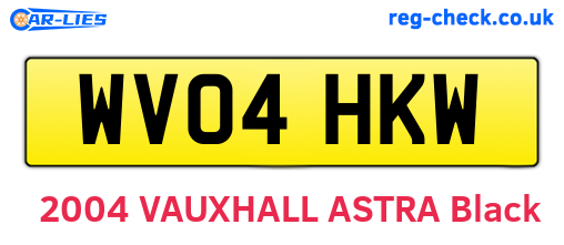 WV04HKW are the vehicle registration plates.
