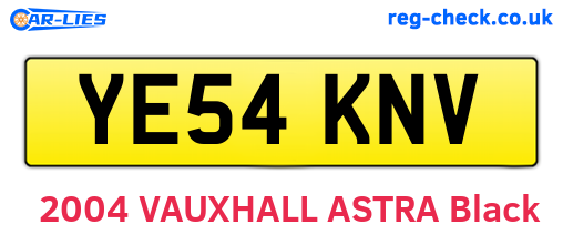 YE54KNV are the vehicle registration plates.