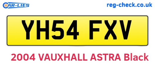 YH54FXV are the vehicle registration plates.