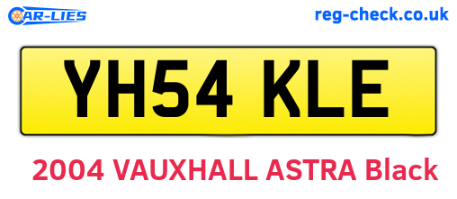 YH54KLE are the vehicle registration plates.