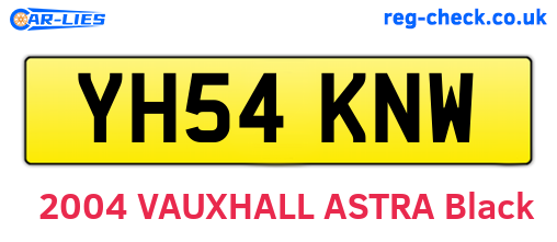 YH54KNW are the vehicle registration plates.