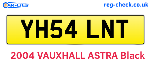 YH54LNT are the vehicle registration plates.