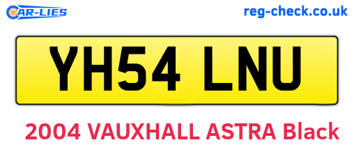 YH54LNU are the vehicle registration plates.