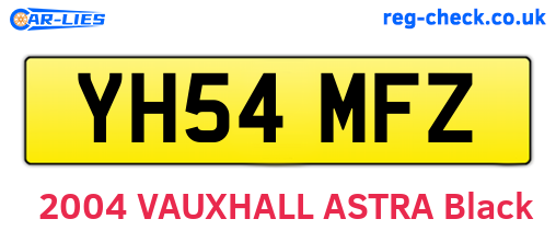 YH54MFZ are the vehicle registration plates.