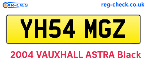 YH54MGZ are the vehicle registration plates.