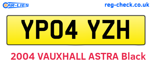 YP04YZH are the vehicle registration plates.