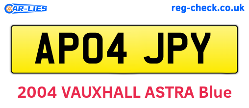 AP04JPY are the vehicle registration plates.