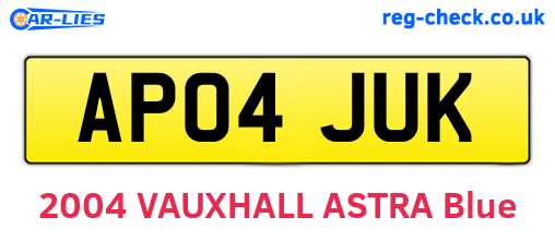 AP04JUK are the vehicle registration plates.