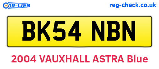 BK54NBN are the vehicle registration plates.