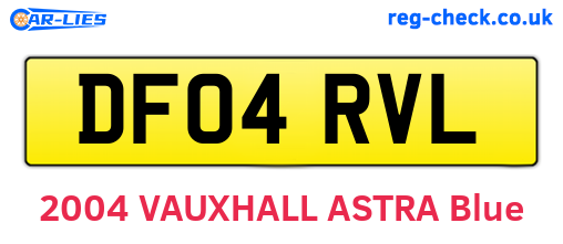 DF04RVL are the vehicle registration plates.