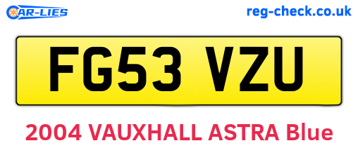FG53VZU are the vehicle registration plates.