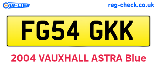 FG54GKK are the vehicle registration plates.