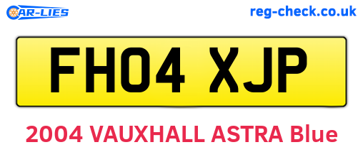 FH04XJP are the vehicle registration plates.