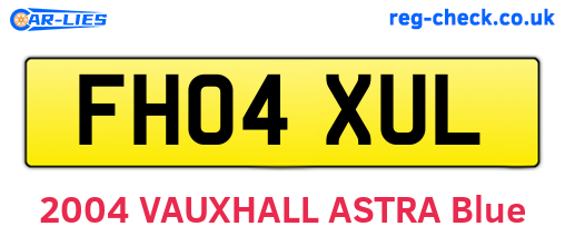 FH04XUL are the vehicle registration plates.