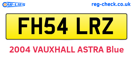 FH54LRZ are the vehicle registration plates.