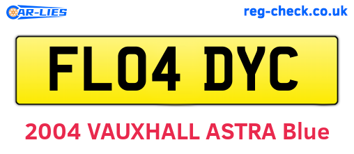 FL04DYC are the vehicle registration plates.