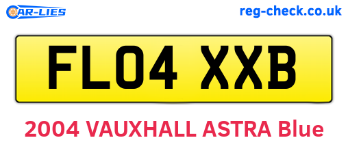 FL04XXB are the vehicle registration plates.
