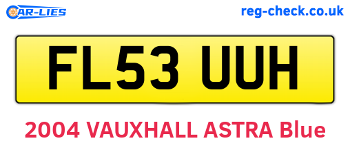 FL53UUH are the vehicle registration plates.