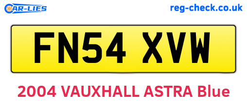 FN54XVW are the vehicle registration plates.