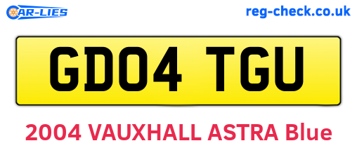 GD04TGU are the vehicle registration plates.