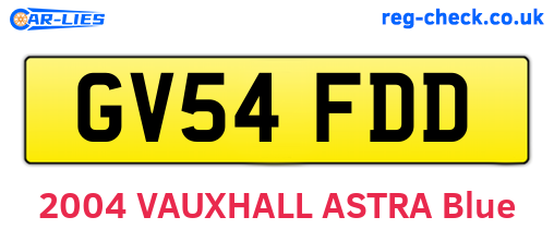 GV54FDD are the vehicle registration plates.