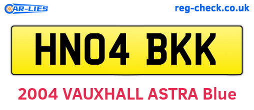 HN04BKK are the vehicle registration plates.