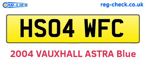 HS04WFC are the vehicle registration plates.