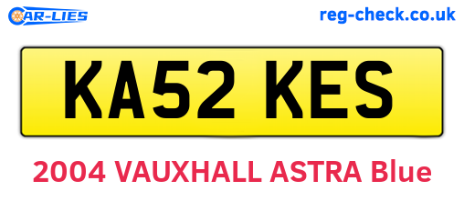 KA52KES are the vehicle registration plates.