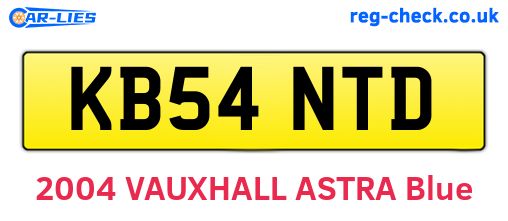 KB54NTD are the vehicle registration plates.